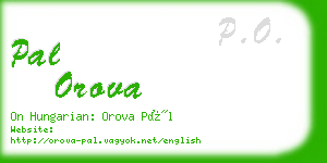 pal orova business card